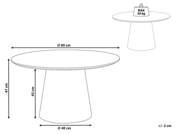 Konferenčný stolík čierny MDF vrchná doska dyha 80 x 80 cm moderný dizajn obývacia izba