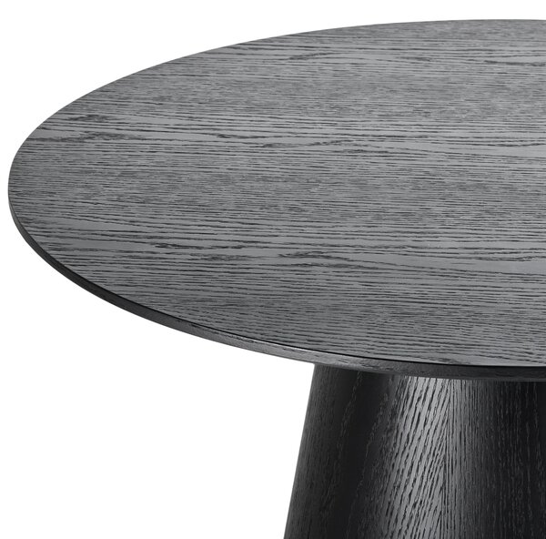 Konferenčný stolík čierny MDF vrchná doska dyha 80 x 80 cm moderný dizajn obývacia izba
