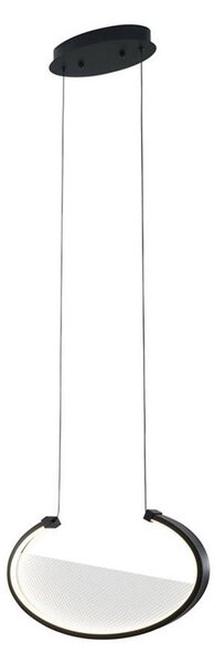 LED závesné svietidlo Adele, dĺžka 37 cm, čierne, kovové, Čierna, Obývacia izba / jedáleň, Hliník, Moderný, Závesné svietidlo