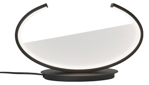 Stolová LED lampa Adele, výška 22 cm, čierna, kov, Čierna, Obývacia izba / jedáleň, Hliník, Moderný