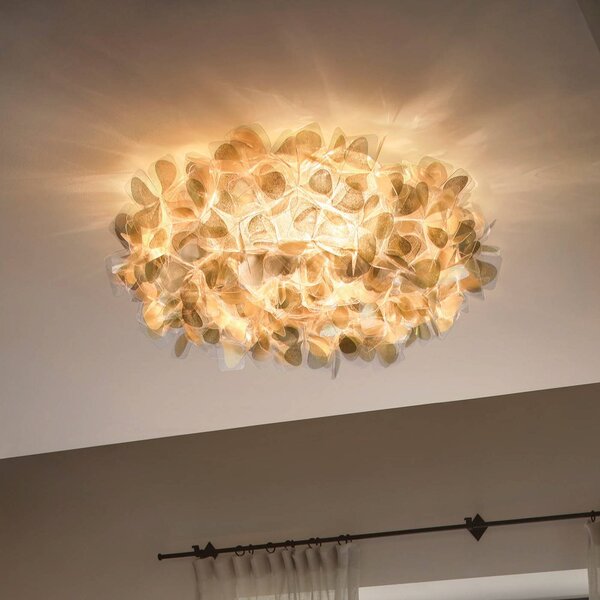 Slamp Clizia Mama Non nástenné svietidlo zlaté Ø78cm, Mosadz / zlato, Obývacia izba / jedáleň, Plast, Dizajn, Nástenné svietidlo