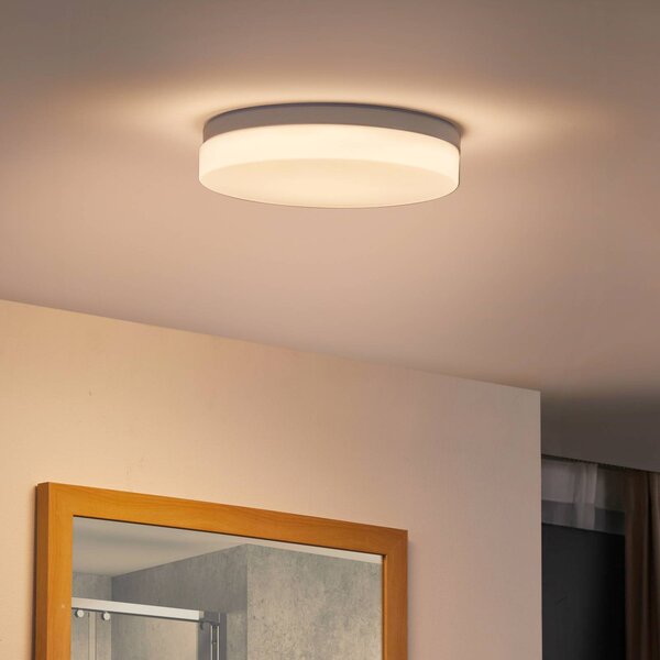 Prios Wynion LED stropné svietidlo DIP switch 30cm, Biela / opálová, Kúpeľňa, Plast, Moderný, Závesné svietidlo
