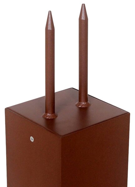 LED solárna podstavcová lampa Tradition Sensor Corten 40cm, Hnedá / hrdzavá, Hliník, Moderný, Vonkajčie stĺpové osvetlenie