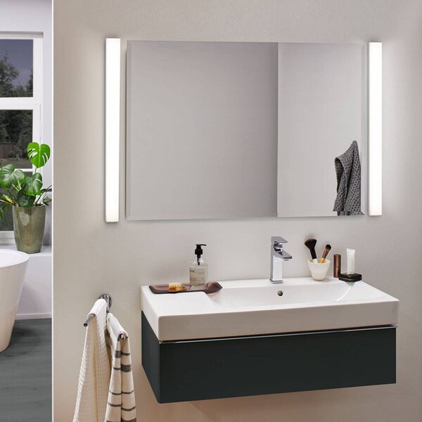 Paulmann HomeSpa Tova zrkadlové LED svietidlo 90cm, Biela / opálová, Kúpeľňa, kov, Moderný, Nástenné svietidlo