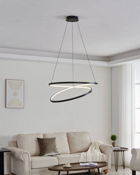 Eglo 901138 - LED Luster na lanku RUOTALE LED/42W/230V 3000K čierna