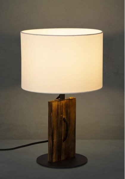 Stolná lampa PINUS 1xE27/40W/230V biela/drevo