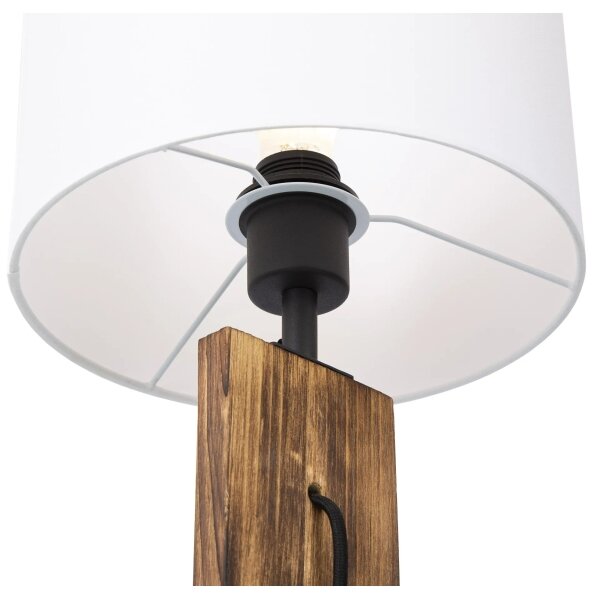Stolná lampa PINUS 1xE27/40W/230V biela/drevo