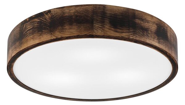 Stropné svietidlo OAK SMOKY 3xE27/15W/230V, pr. 47,5 cm, dub/tmavohnedá