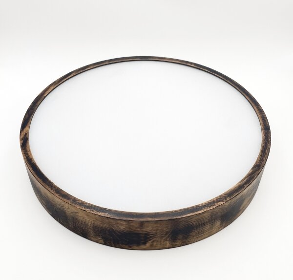Stropné svietidlo OAK SMOKY 3xE27/15W/230V, pr. 47,5 cm, dub/tmavohnedá