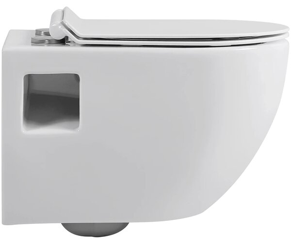 CERANO - WC závesné Dure, Rimless + Slim/UF sedátko - biela lesklá - 51x35 cm