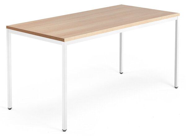 Kancelársky pracovný stôl QBUS, 1600x800 mm, dub/biela