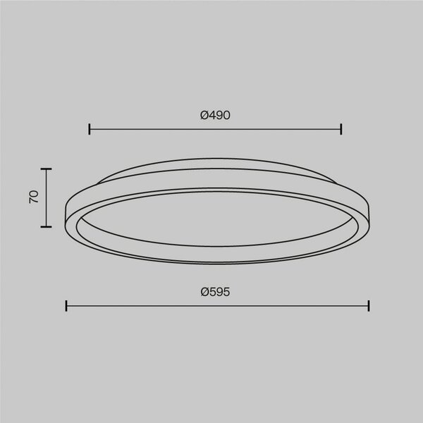 Maytoni Stropné LED svetlo Orign, Ø 60 cm, čierne, kov/kameň, Čierna, Obývacia izba / jedáleň, kov, Moderný, Závesné svietidlo