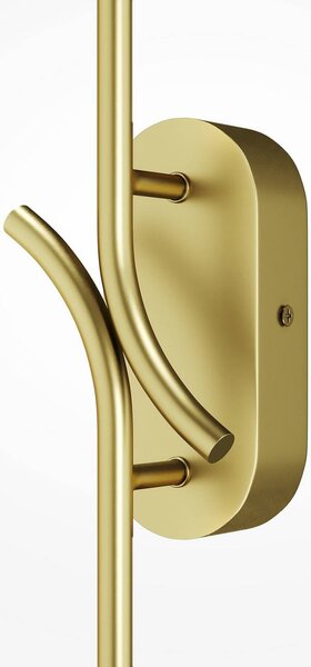 Maytoni LED nástenné svetlo RENAISSANCE, mosadz/mosadz, výška 63 cm, 2 svietidlá., Mosadz / zlato, Obývacia izba / jedáleň, kov, Moderný