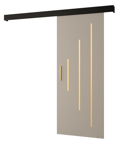 Posuvné dvere so zlatým úchytom SALOME 11 - 80 cm, kašmír / čierne