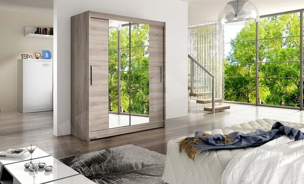 Mirjan24 Skriňa Presto II, Farby: kašmír, Osvetlenie: bez osvetlenia 5903211404870