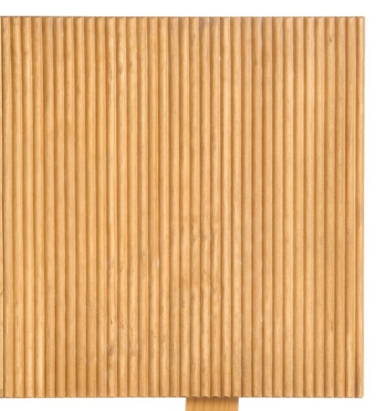 Posteľ svetlohnedá borovicové drevo 160 x 200 cm s čelom a lamelovým roštom prírodný škandinávsky štýl spálňa