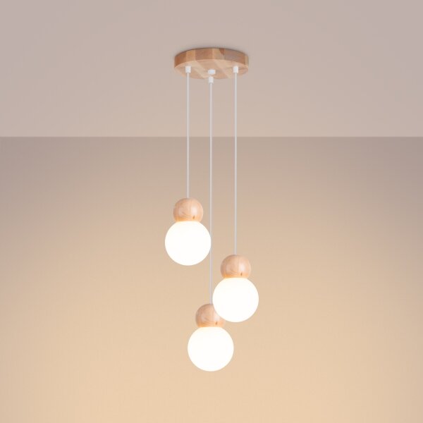 Sollux SL.1391 - Luster na lanku PEKKA 3xG9/8W/230V biela