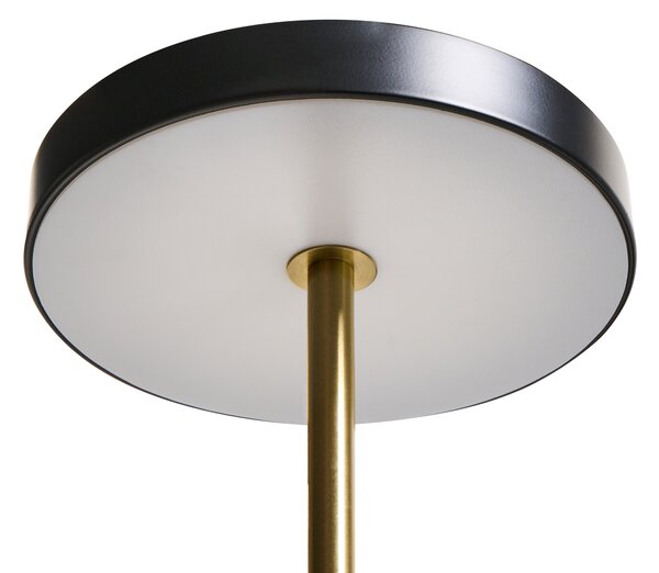 Stolná LED lampa čierna kovový podstavec so stmievačom moderný štýl domáca pracovňa