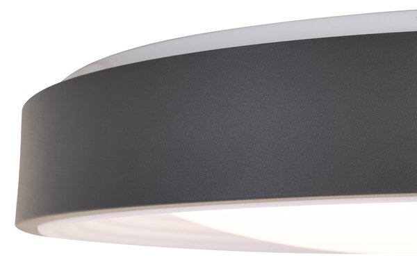 Moderné stropné svietidlo sivé s bielou farbou 38 cm vrátane LED stmievateľné RGB - Kanton