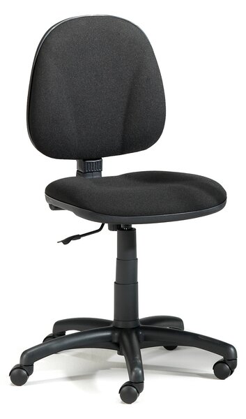 Kancelárska stolička s nízkou opierkou chrbta DOVER, čierna / čierna