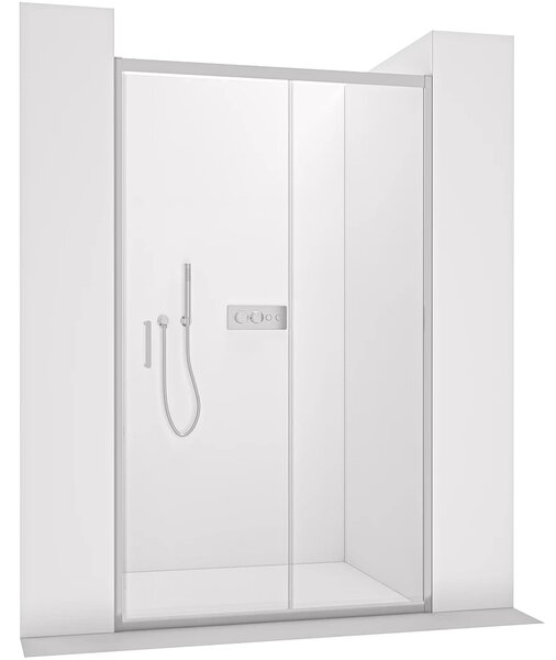 CERANO - Sprchové posuvné dvere Orlano L/P - 5 mm - chróm, transparentné sklo - 80x195 cm