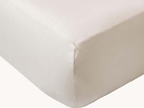Elastická plachta na kontinentálnu posteľ z bavlneného perkálu White