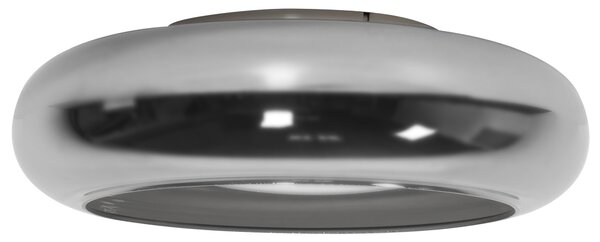 Stropná LED lampa strieborná sklo okrúhle tienidlo kovová základňa so stmievačom retro štýl obývacia izba