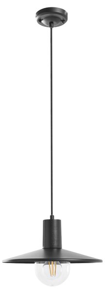 Vonkajšia závesná lampa čierna hliník syntetické tienidlo matný povrch záhradná lampa moderný štýl exteriér