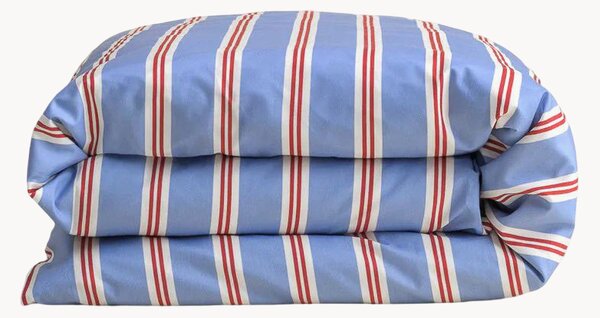 Obliečka na paplón z bavlneného saténu Sky Blue Stripes