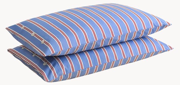 Obliečky na vankúše z bavlneného perkálu Striped Blue, 2 ks