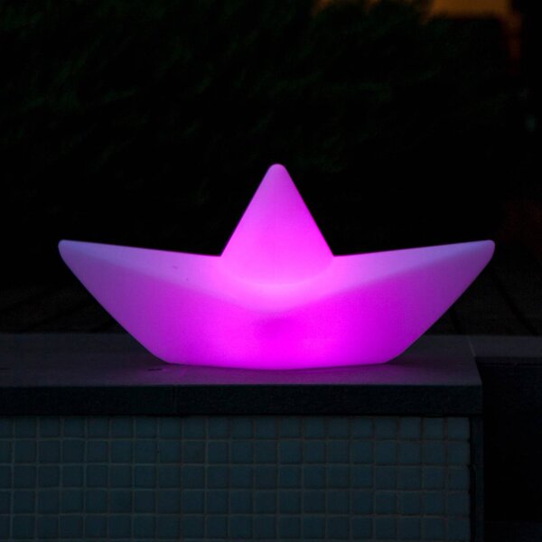 Goodnight Light Dobíjacie LED svetlo Lampa BOAT, plávajúca, RGBW, Biela / opálová, Plast, Moderný