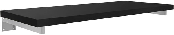 CERANO - Doska pod umývadlo Navira Pro + 2 skryté konzoly - čierna matná - 60x46x3, 6 cm