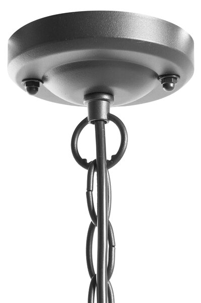 Vonkajšia závesná lampa čierna hliník sklenené tienidlo matný povrch záhradná lampa moderný štýl exteriér