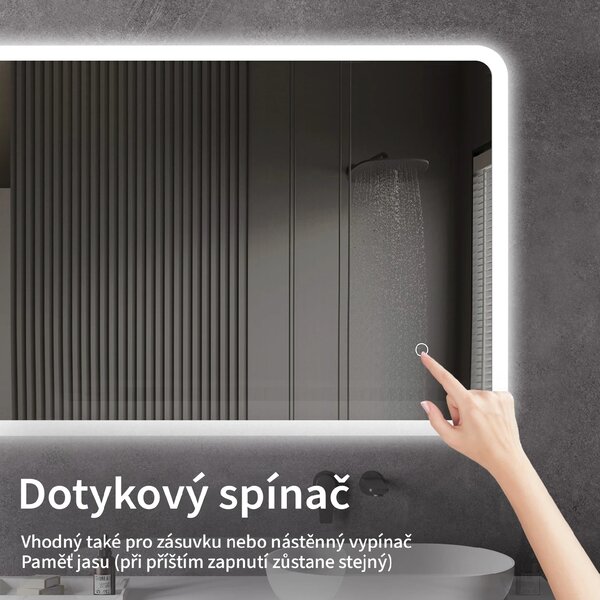 CERANO - Kúpeľňové LED zrkadlo Avano - 70x50 cm