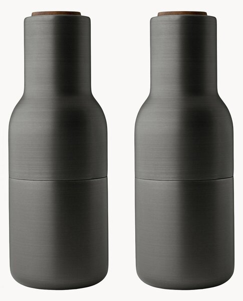Mlynčeky na soľ a korenie's vrchnákmi z orechového dreva Bottle Grinder, 2 ks