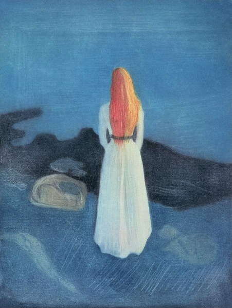 Munch, Edvard - Umelecká tlač Young Girl on a Jetty, (30 x 40 cm)
