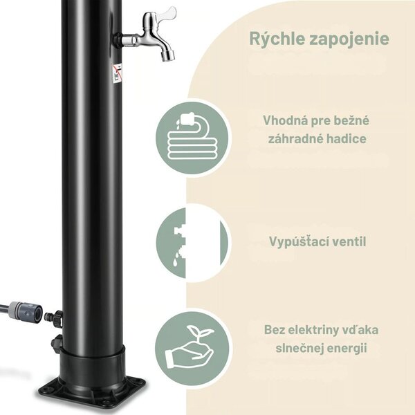 Solárna sprcha BOW, 20l, čierna Monzana
