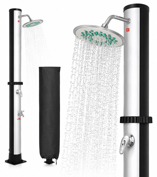 Solárna sprcha KARIBIK, 35 l, čierna/strieborná Jurhan