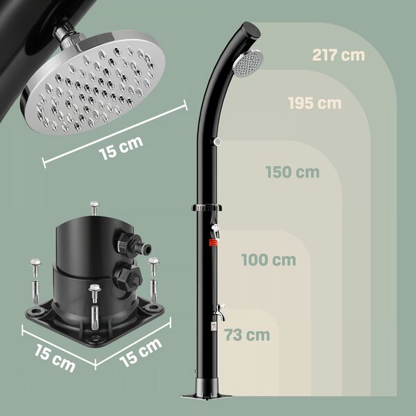 Solárna sprcha BOW, 20l, čierna Monzana