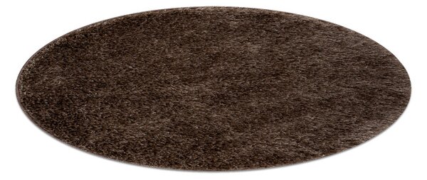 Kúpeľňový koberček SYNERGY glamour / lurex, hnedý kruh