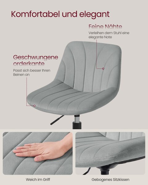 Otočná stolička LJB160GD01 sivá