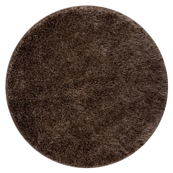 Kúpeľňový koberček SYNERGY glamour / lurex, hnedý kruh