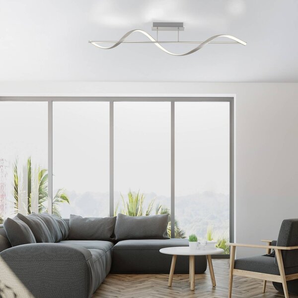 Paul Neuhaus Q-Swing stropné LED svetlo, oceľ, Hliník / sivá / zinok, Obývacia izba / jedáleň, Hliník, Moderný