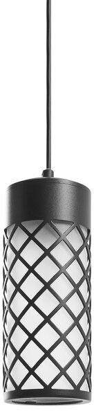 Sada 2 vonkajších závesných lámp čierna hliník matný povrch záhradná lampa moderný štýl exteriér