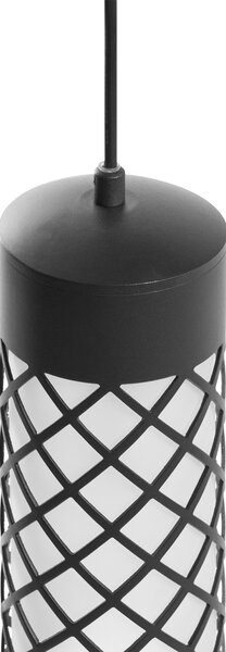 Sada 2 vonkajších závesných lámp čierna hliník matný povrch záhradná lampa moderný štýl exteriér