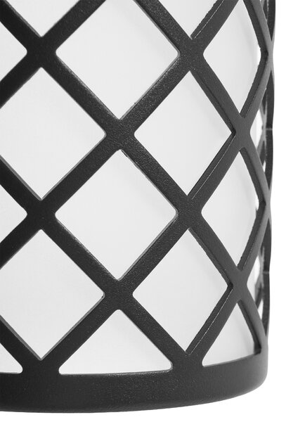 Sada 2 vonkajších závesných lámp čierna hliník matný povrch záhradná lampa moderný štýl exteriér