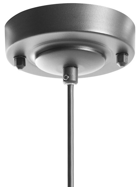 Vonkajšia závesná lampa čierna hliník priehľadné tienidlo matný povrch záhradná lampa moderný štýl exteriér