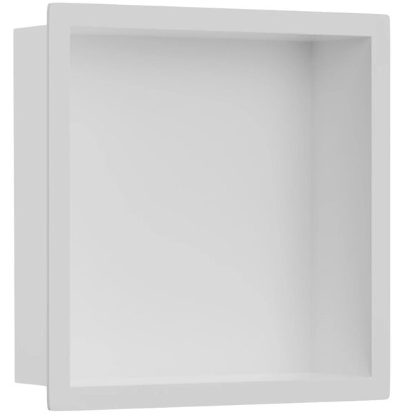 CERANO - Zápustná polička/nika s okrajom do obkladu - biela matná - 30x30x10 cm