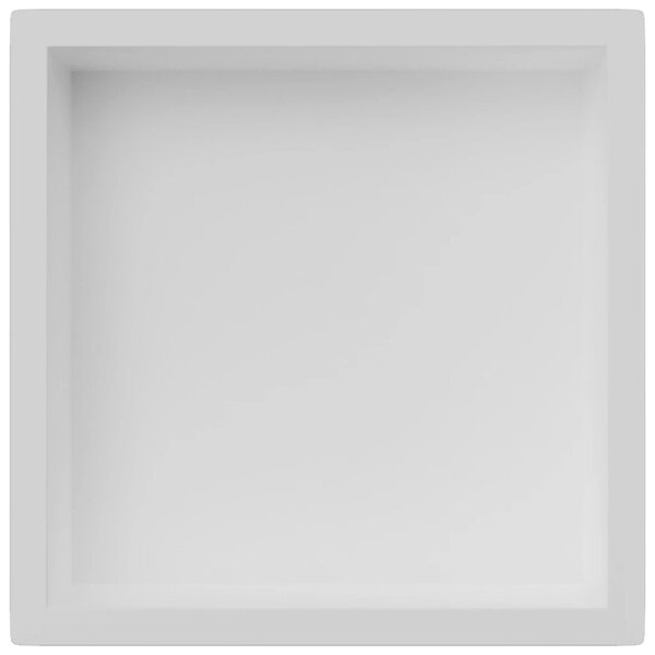 CERANO - Zápustná polička/nika s okrajom do obkladu - biela matná - 30x30x10 cm