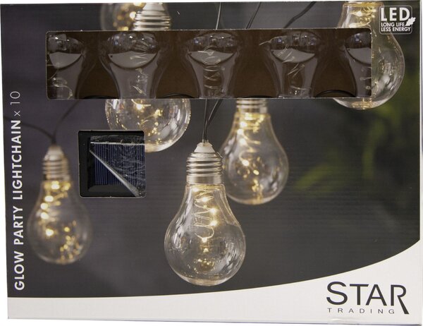 Svetelná LED reťaz na solárne napájanie Glow